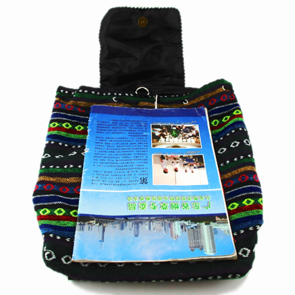 Фото Этнический винтажный рюкзак Hmong, тайский этнический рюкзак в стиле бохо, хиппи, Этническая сумка, рюкзак большого размера №3