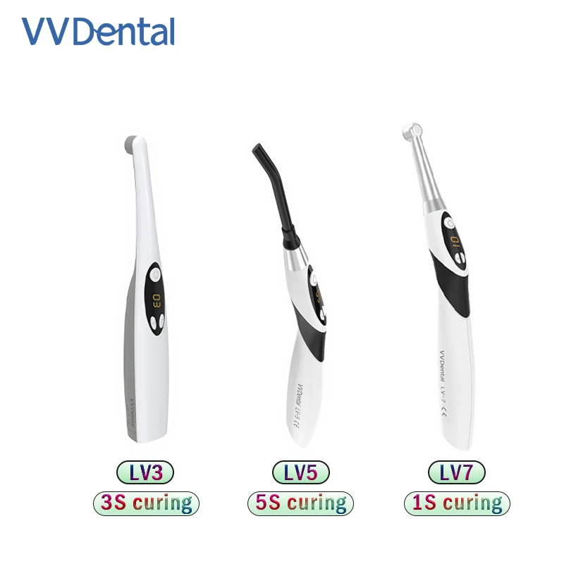 

VVDENTAL Wireless Dental Light Curing Machine Resin Portable Curing Machine New Curing Machine Dentist Fillings LV3 LV5 LV-7