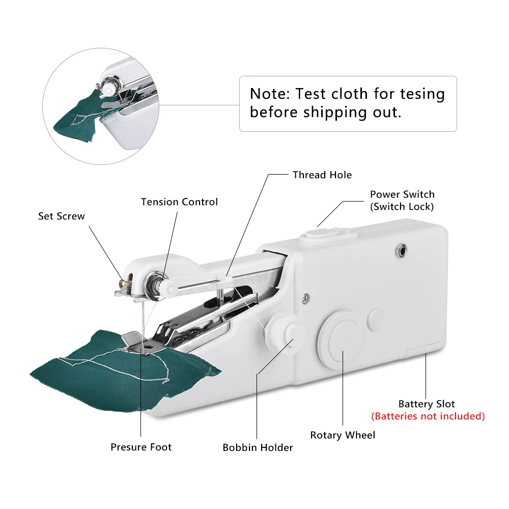 Hand Held Electric MINI Sewing Machine Household Stitch Clothes Sew  needlework Set Portable Manual Sewing Machine Handwork Tools - AliExpress