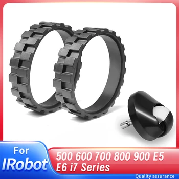 Pneumatici di ricambio per aspirapolvere IRobot Roomba serie 500, 600, 700, 800, 900, E5, E6, i7, una coppia di pneumatici e ruota anteriore come