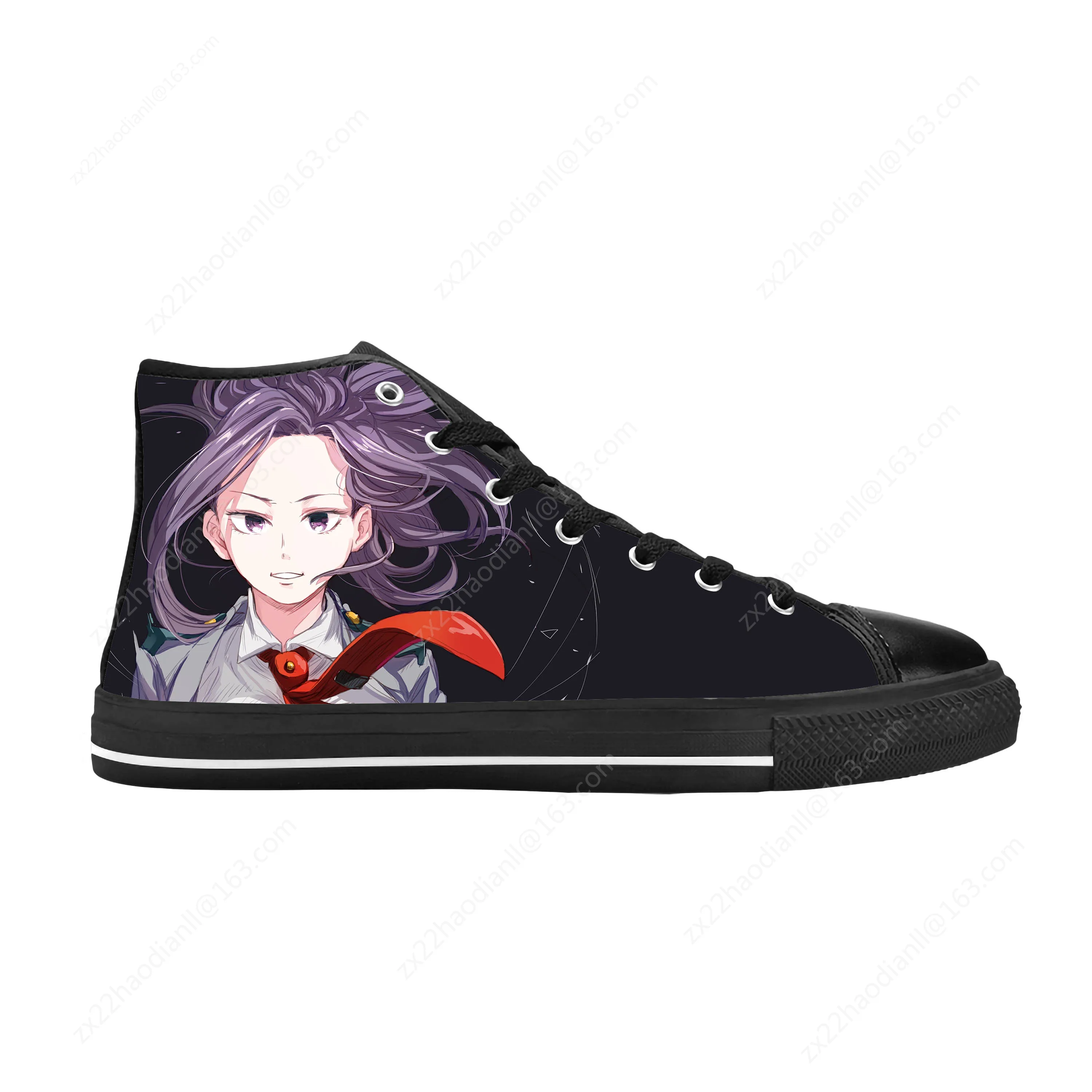 Anime Manga Comic My Hero Academia Yaoyorozu Momo Casual Cloth Shoes High Top Comfortable Breathable 3D Print Men Women Sneakers
