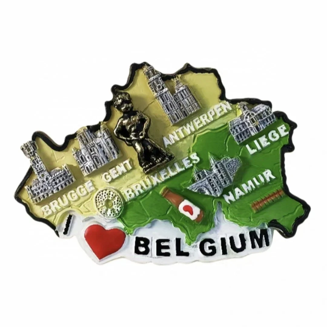 Description Picture 2 of itemEurope Belgium 3D Fridge Magnets Tourism Souvenir Refrigerator Magnets Sticker Collection Handicraft Decoration Articles