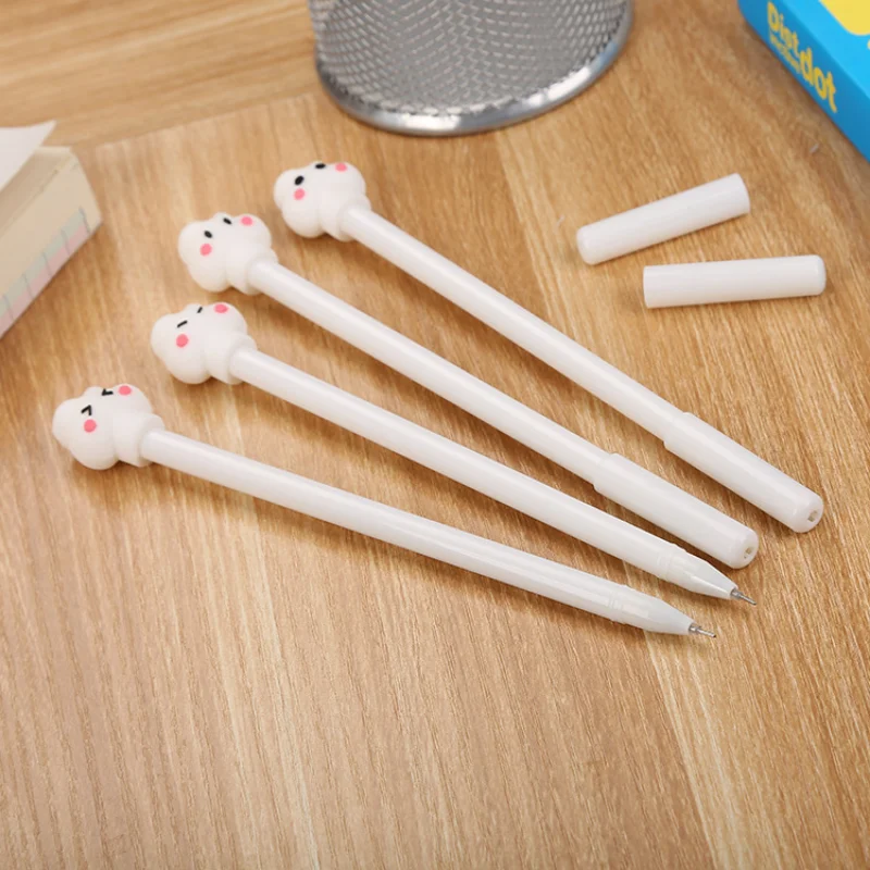 12/60 Pcs Cute Cloud Gel Pens Cartoon Learning Stationery Creative Fresh Office Signature Pen Kawaii School Supplies