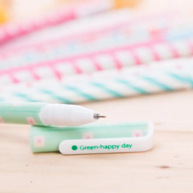 10 Stück/Set Bunte 0,38 mm Gel-Stift Blume Tier Sternenstern Süße Flora Farbige Gel-Stift niedliche Stifte für Schule Stationär – Detail 12
