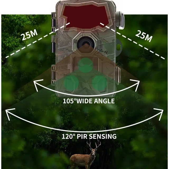 4K Wifi Wildlife Hunting Camera Remote Control Bluetooth Trail Camera 0.2S Fast Triggers Night Vision Outdoor Security Monitor 3