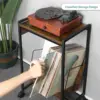 Recorder stand with vinyl storage side table, 2-story recorder table with charging station, and classified storage 3