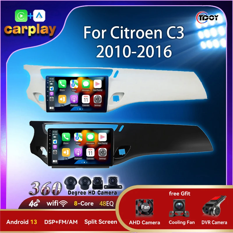 Carplay Android Auto Wireless Multimedia Automotive Car Radio Per Citroen C3 2010-2016 Autoradio Car Video Player Dsp Subwoofer