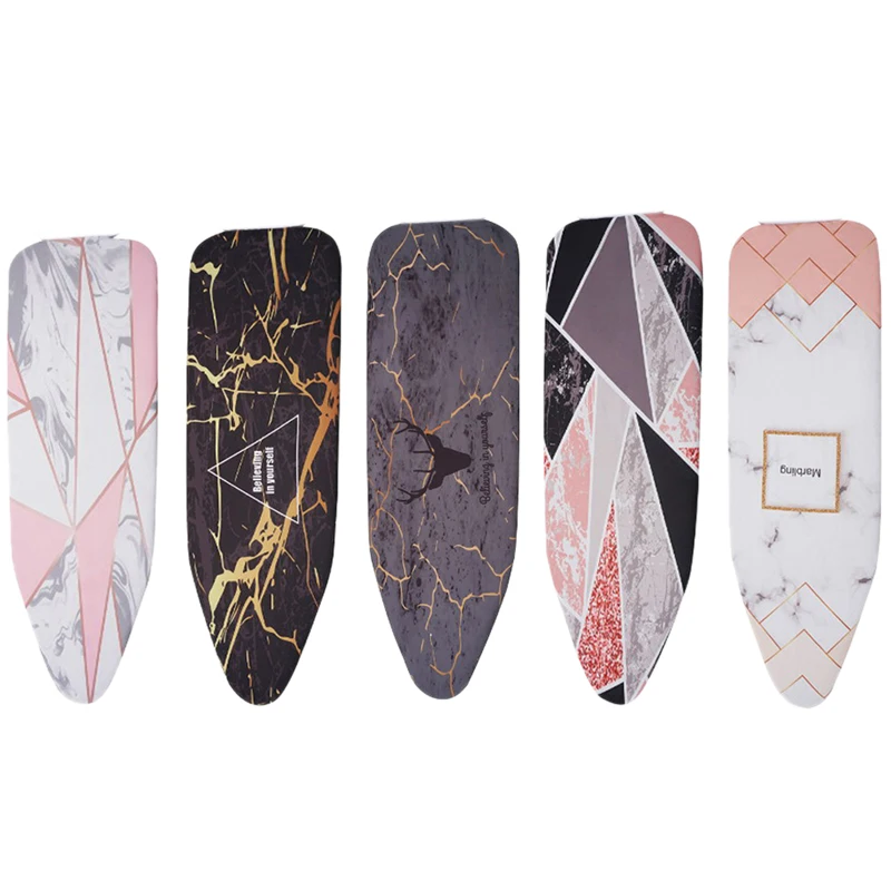 140X50cm Fabric Marbling Ironing Board Cover Protective Press Iron Folding For Ironing Cloth Guard Protect Delicate Garment Easy