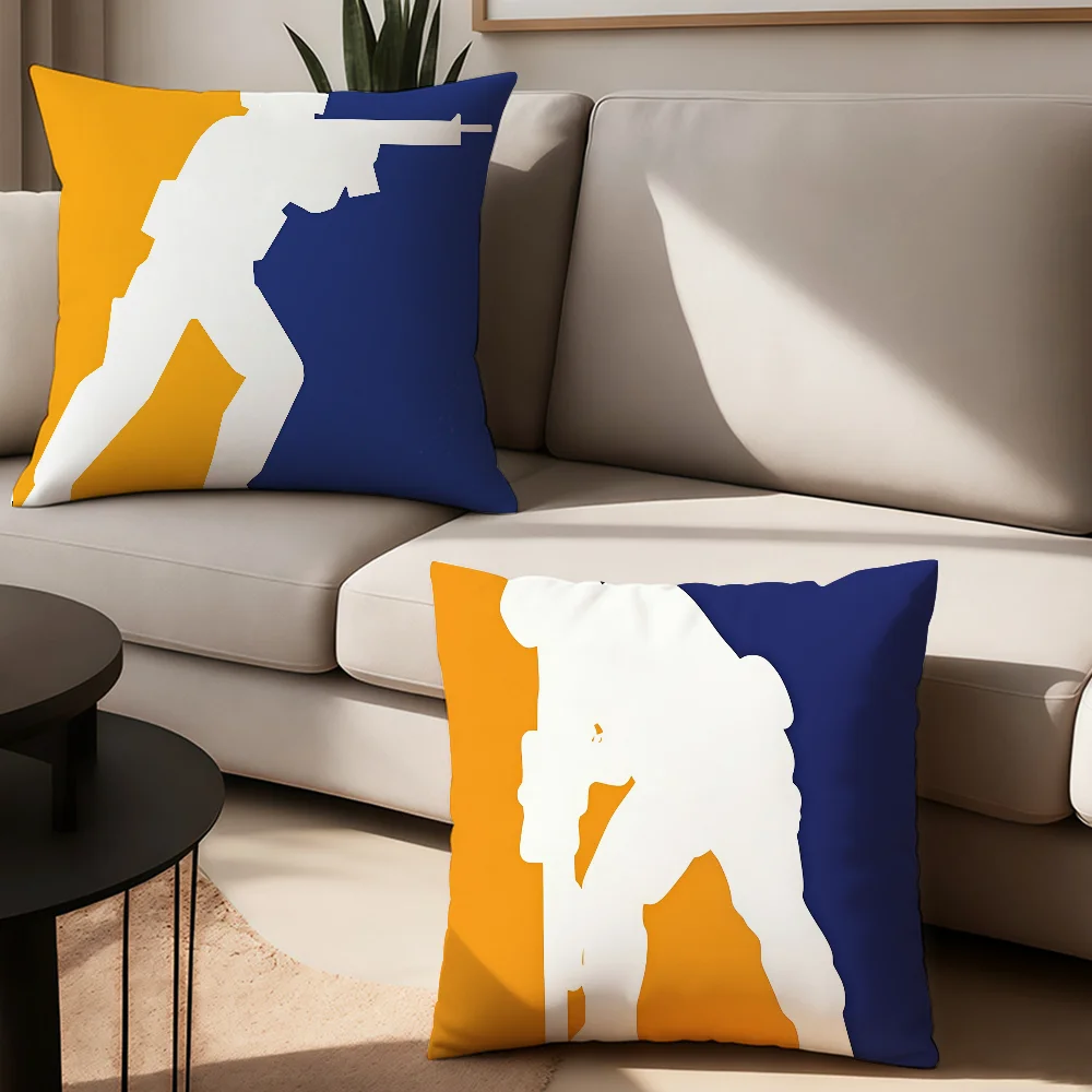 핫 게임 C-Counter-Strike 2 CSGO 베개 케이스 침실 거실 자동차 홈 장식에 적합