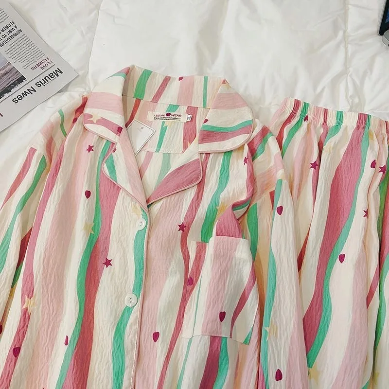 الدوبامين نمط الكورية النساء منامة مجموعة الخريف م...