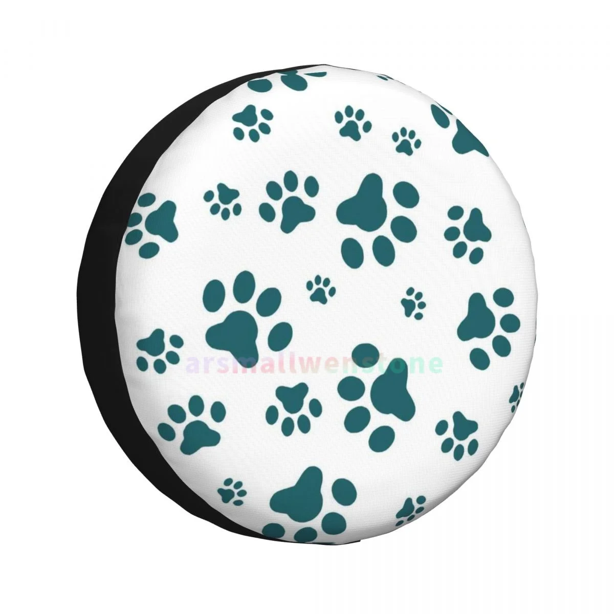 Cartoon Dog Paw Anti-UV Tire Cover for Trailer RV SUV, Waterproof Spare Tire Cover with Anti-Fouling Coating, 14-17 Inch