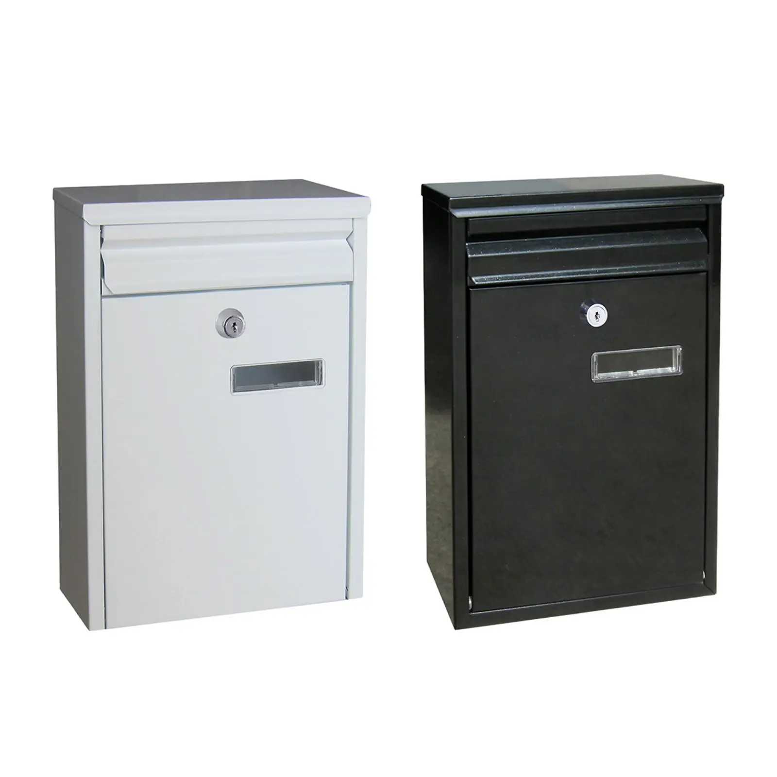 Wall Mounted Mailbox Rustproof Letterbox Metal Postbox Newspaper Holder Box for Front Door Porch Outdoor Home Office Decor