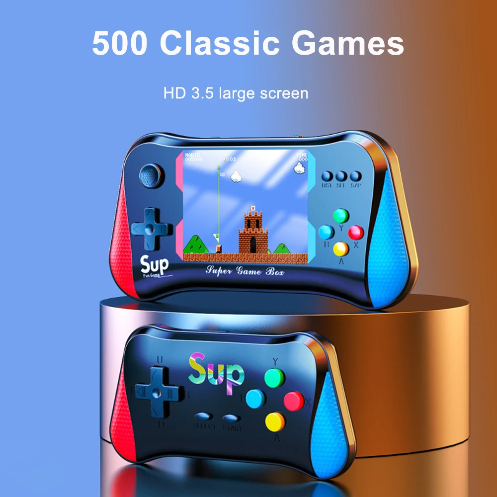 Портативная мини-консоль для игры в ретро стиле 3 5 дюйма цветной ЖК-дисплей 500 игр