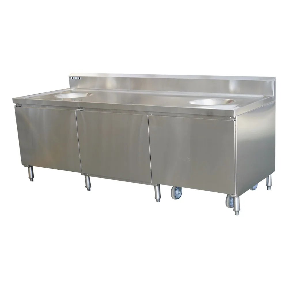 Luxury Commercial Kitchen Work Table Stainless Steel Cabinet for Restaurant Hotel or Home Use Square Shape Storage Solution