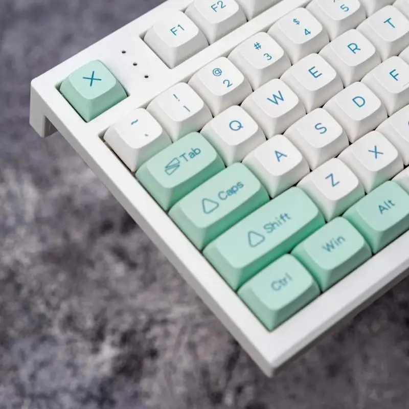 keycaps bpt xda cristal de gelo hortelã keycap inglês personalizado tampa da chave mecânica para