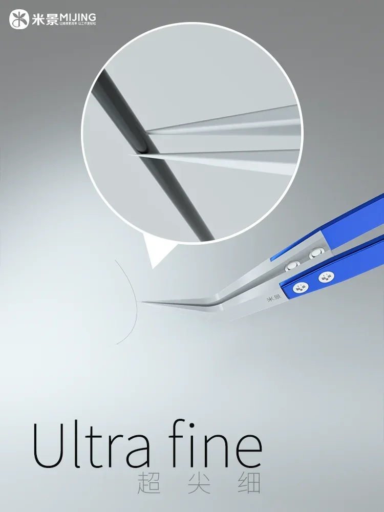 Anti-Static Ultra Fine Ceramic Stainless Steel Precision Tweezers for Maintenance and Repair