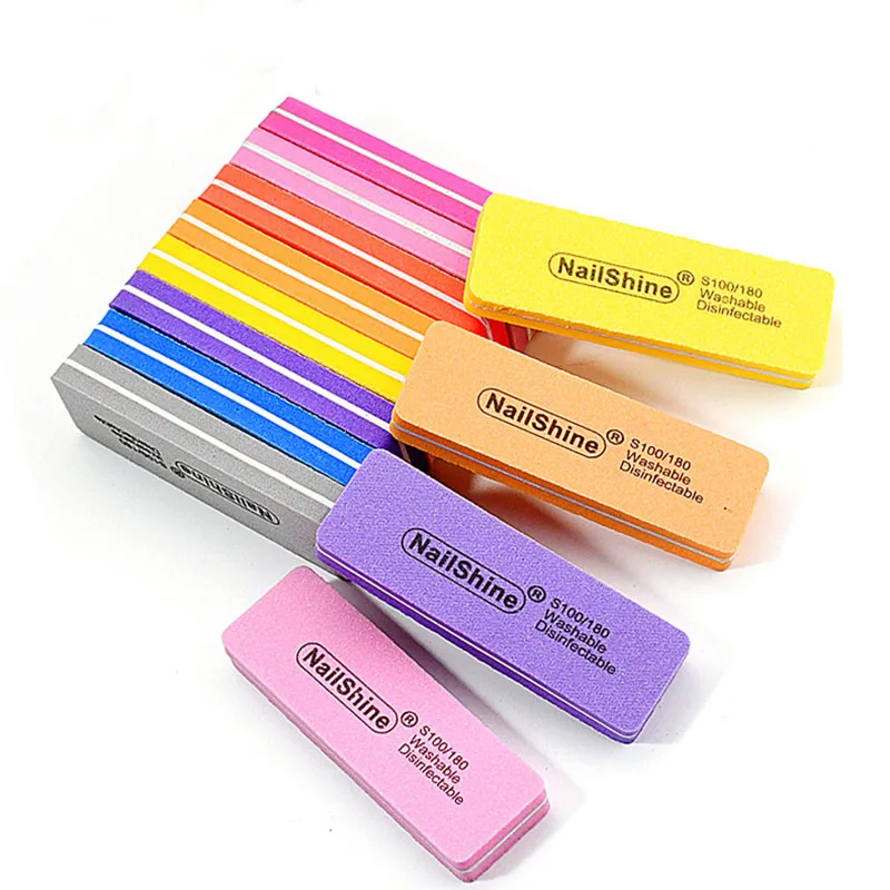 

20pcs Mini Nail File 100/180 Disposable Nail Buffer Block Sponge Women Manicure Tool Nail Polish UV Gel Lime Nail Accessories