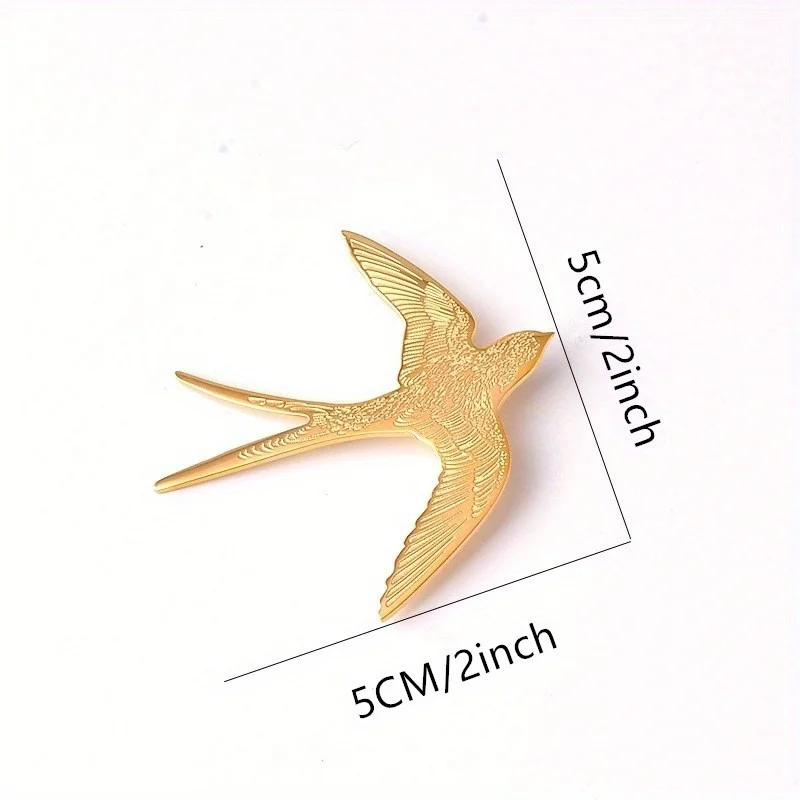 2pcs Swallow Brooch - Stylish Bird Shape Pin for Coats, Sweaters, and More - Perfect Clothing Accessory for Any Occasion