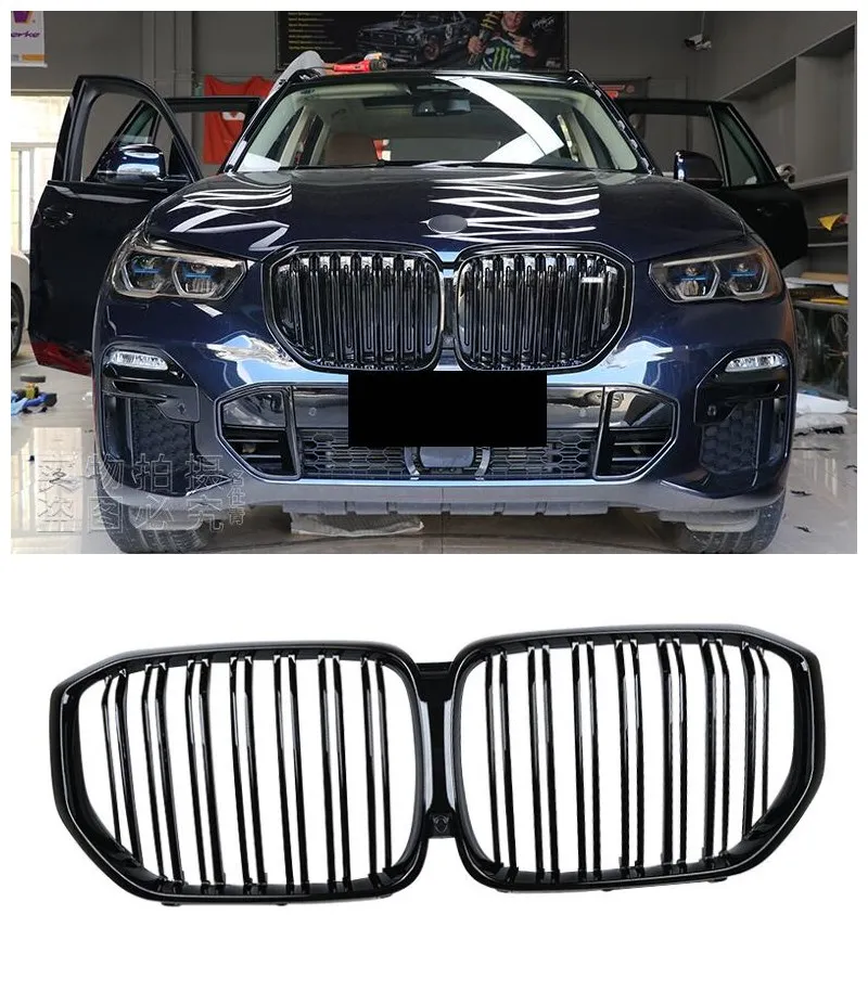 

For Bmw G05 X5 2019-2022 High Quality ABS Black Bumper Mesh Grille Trim Racing Grills