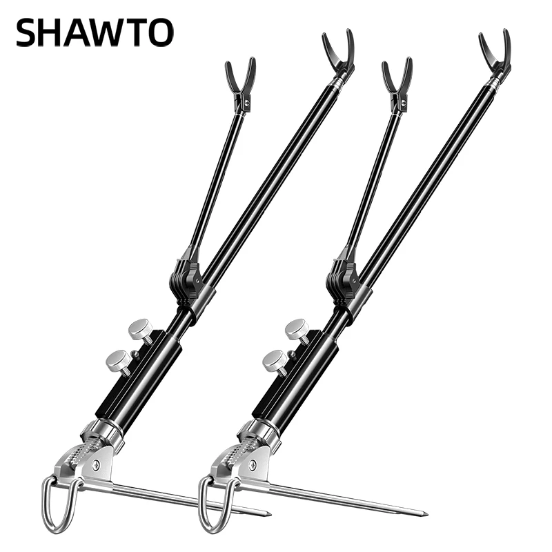 2.1M Stainless Steel Thickened Telescopic Fishing Rod Bracket Fishing Rod Dual Purpose Bracket Holder Tackle