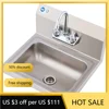 Commercial Hand Wash Sink, 17x15 Inch Wall Mount Kitchen Sink for Restaurant Bar RV Bathroom Laundry Room 1