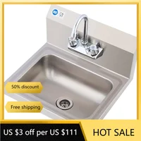 Commercial Hand Wash Sink, 17x15 Inch Wall Mount Kitchen Sink for Restaurant Bar RV Bathroom Laundry Room 1