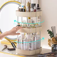 2/3 Layers Light Luxury Makeup Organizer 360° Rotating Desktop Cosmetic Storage Shelf Bathroom Organizer Skincare Rack 1