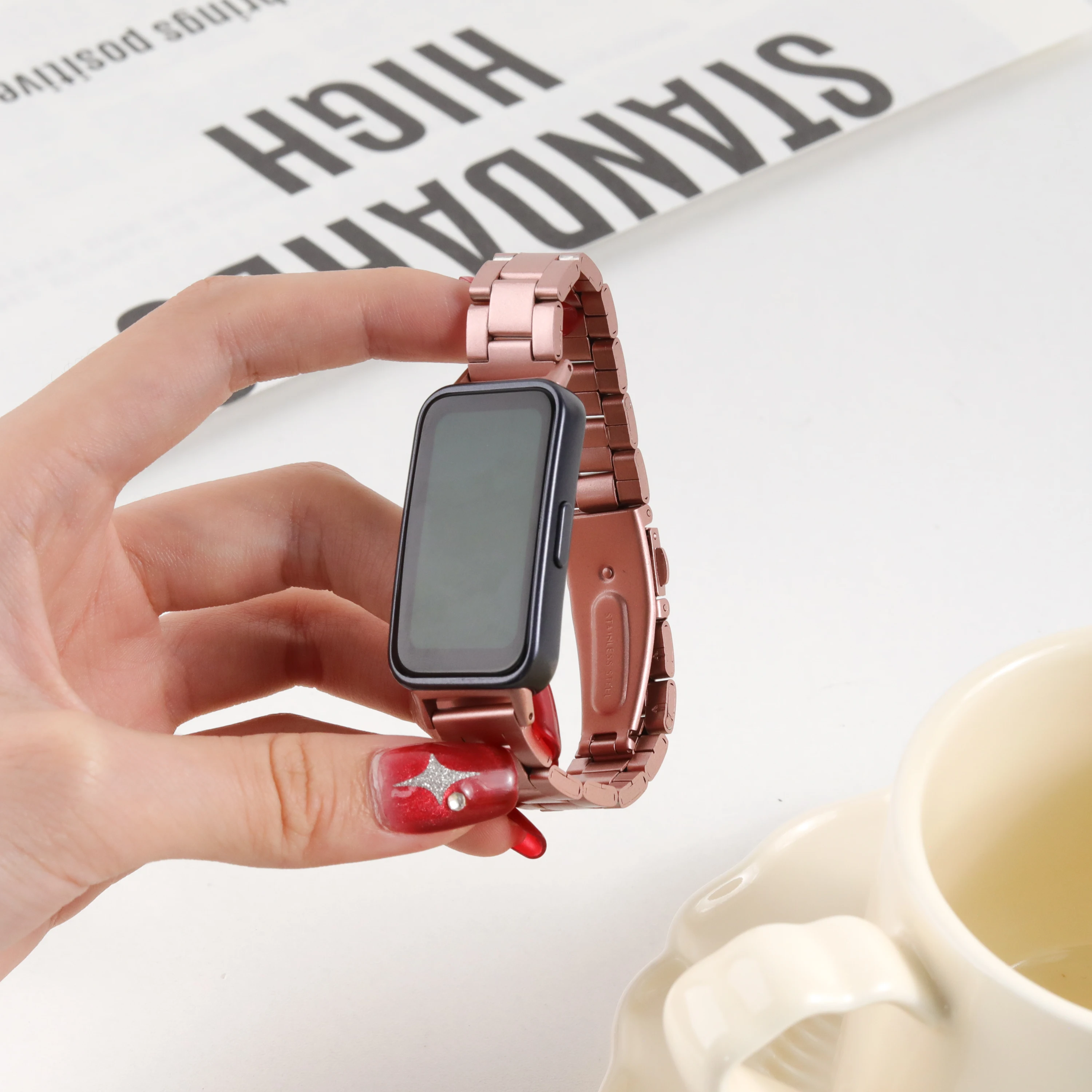Graceful Metal Stainless Steel Watchband Replacement Bracelet