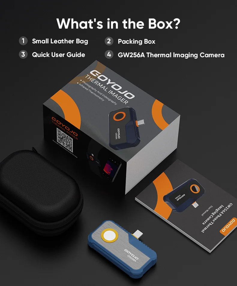Thermal Camera 256×192P Thermal Imaging Android USB C Mobile -20°C