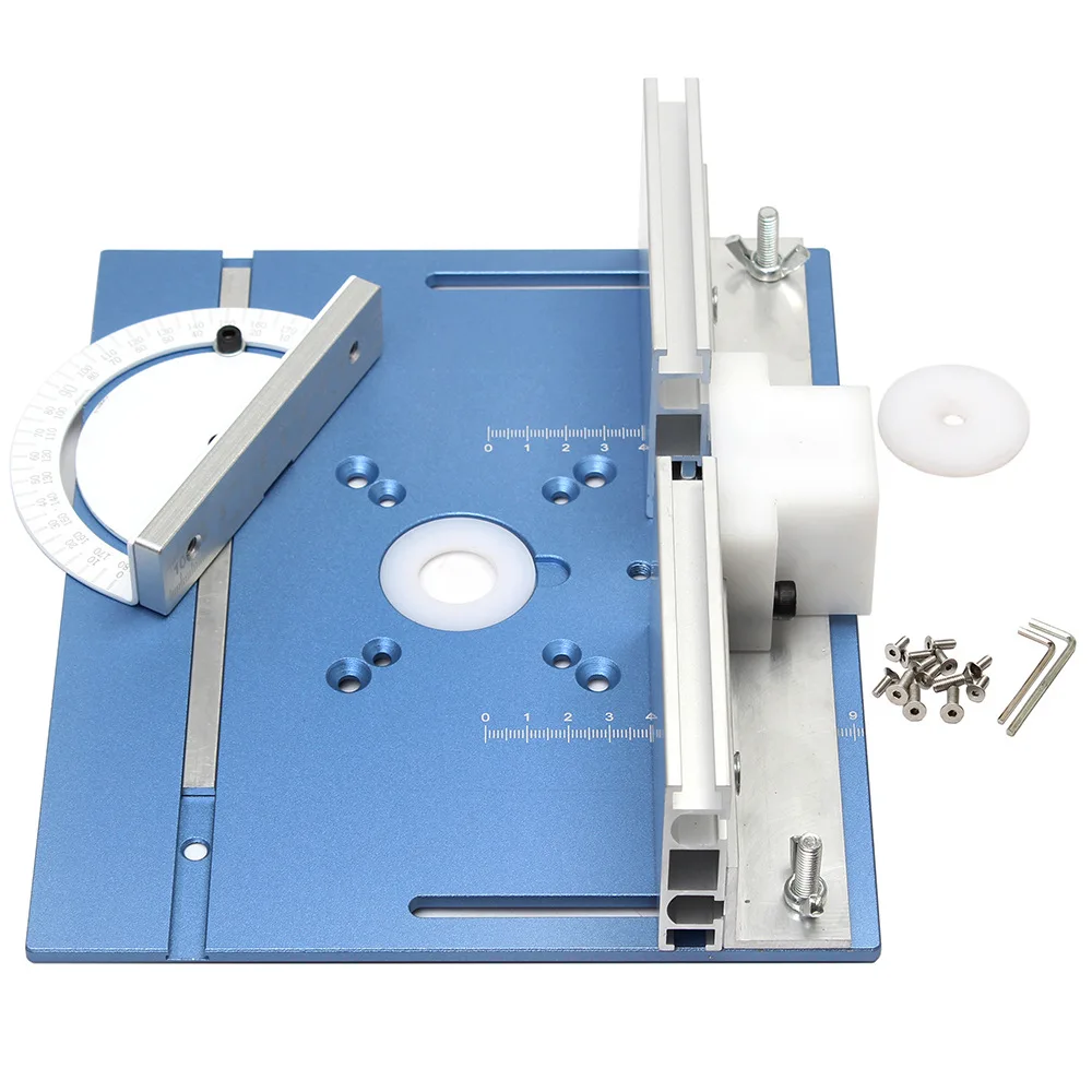 C8 Router Table Engraving Machine Inverted Plate Set Aluminum Alloy Trimming Milling Backrest and Push Ruler Woodworking Bench woodworking bench,woodworking workbench,router plate