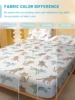 1 Cartoon Cute animal Cat Printed Matte Fitted Sheet, Bedroom Printed Bed Cover, Bedding (Excluding Pillowcases) 4