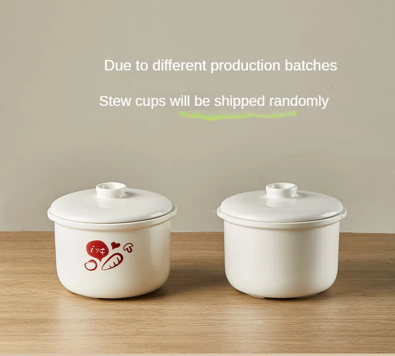 220V 1L Slow Stewer Household Automatic Food Porridge Dessert Stewing Machine Ceramic Multi Cooker Bain-marie Pot 6