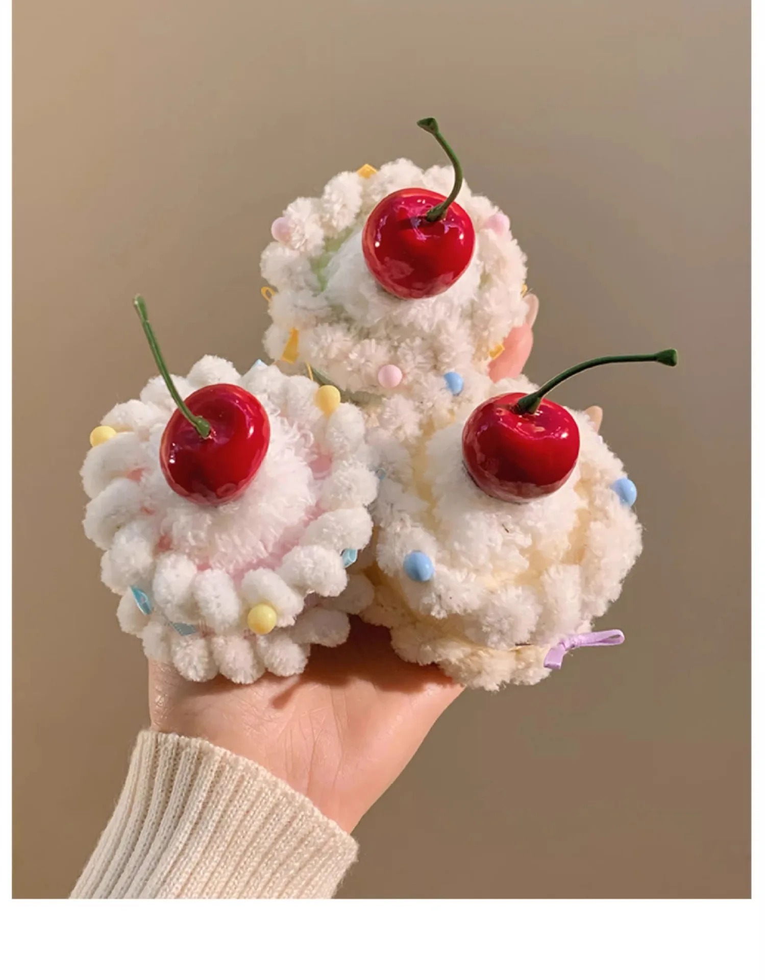 Pince à cheveux en dentelle Lolita, jolies pinces à cheveux en forme de gâteau aux cerises, pour enfants, accessoires pour coiffure, bandeau, kawaii, pour femmes et filles, cadeaux_voghion.com