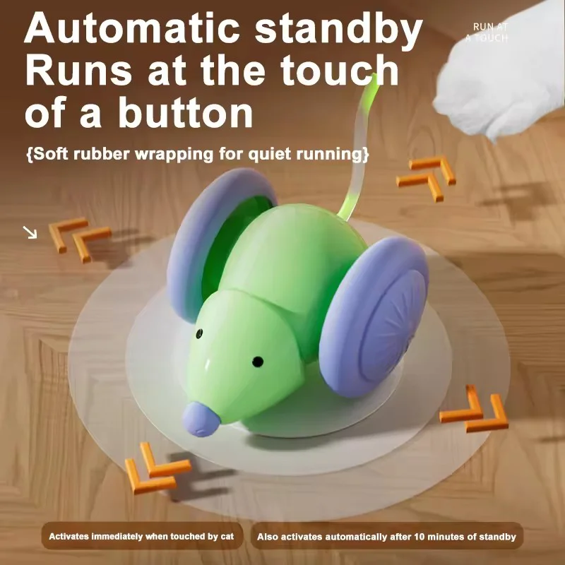 Interactive Automatic Electric Mouse Toy for Cats - Self-Entertaining Boredom Relief and Hunting Teaser