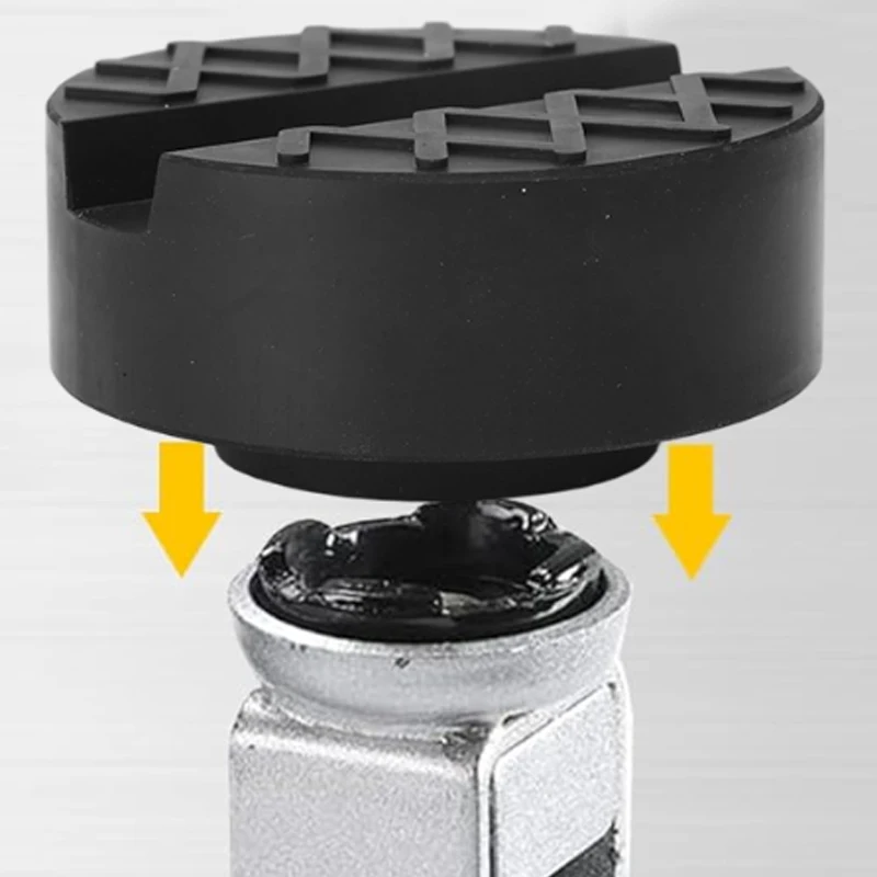 Car Lift Jack Stand Pads Black Rubber Slotted Floor Pad Frame Rail Adapte for Auto SUV Van Pickup Lift Rubbers Jack Pads
