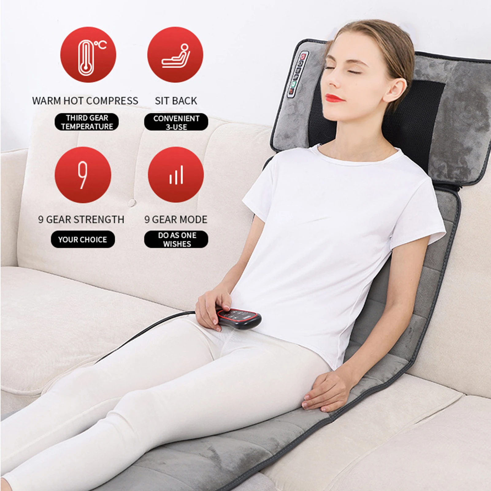 Massage Mat Heating Pad for Sitting Sleeping Lying Electric Mat Massage