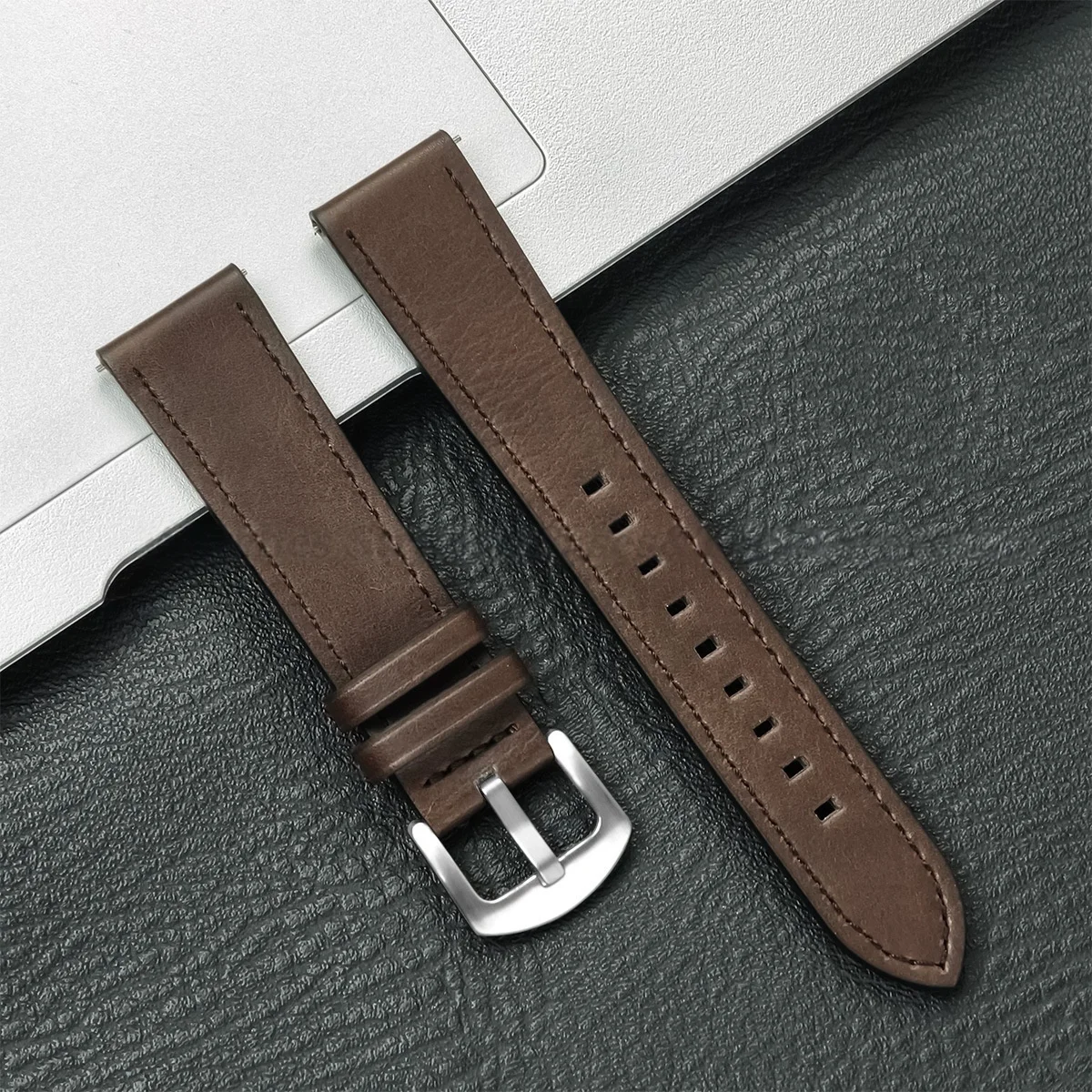 Vintage Brown Leather Strap Bracelet (20/22mm)