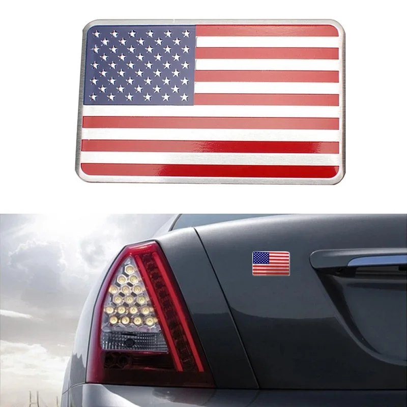 USA-American-Flag-Badge-Emblem-Car-Sticker-3D-Metal-Chrome-Decoration