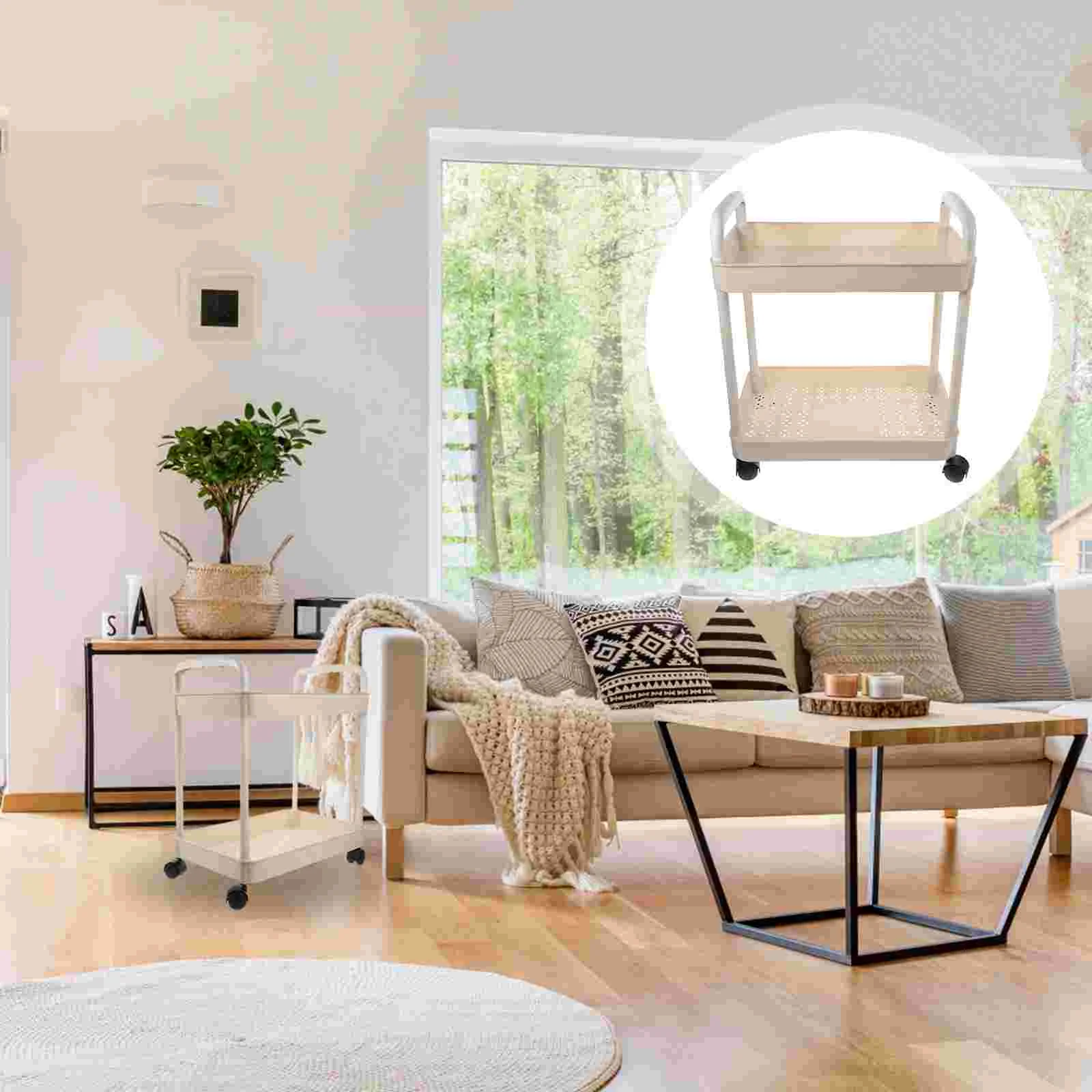 

Plastic Movable with Handle Multi-Tier Rolling Cart Trolley Rolling Cart For Nursery Trolley Cart With Wheels Cart Organizer