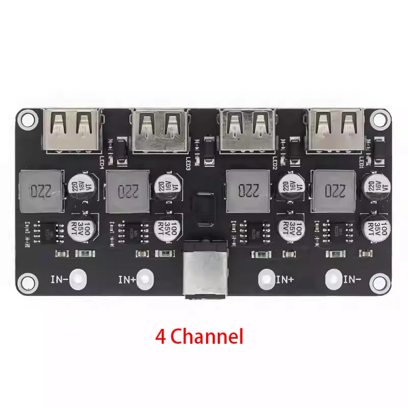 1/2/4 채널 USB QC3.0 9V12V24V 5V DC-DC 벅 컨버터 충전 스텝다운 모듈