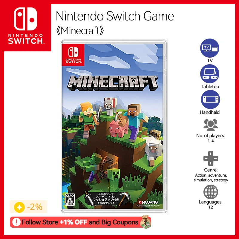 Nintendo Switch Game Minecraft Genre Action Adventure Simulation Tv