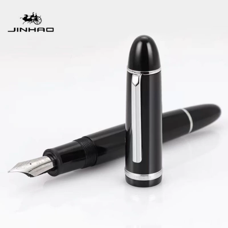 Jinhao X159 만년필 고품질 대형 배럴 아크릴 파인 F 0.5mm 펜촉 쓰기 잉크 펜 사무용품 문구