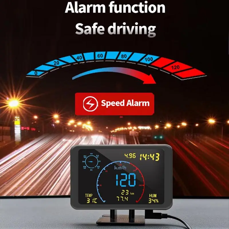 ڵ  ÷ ӵ , º ǻ   ,   ڵ ׼, 4.7 ġ OBD2 HUD
