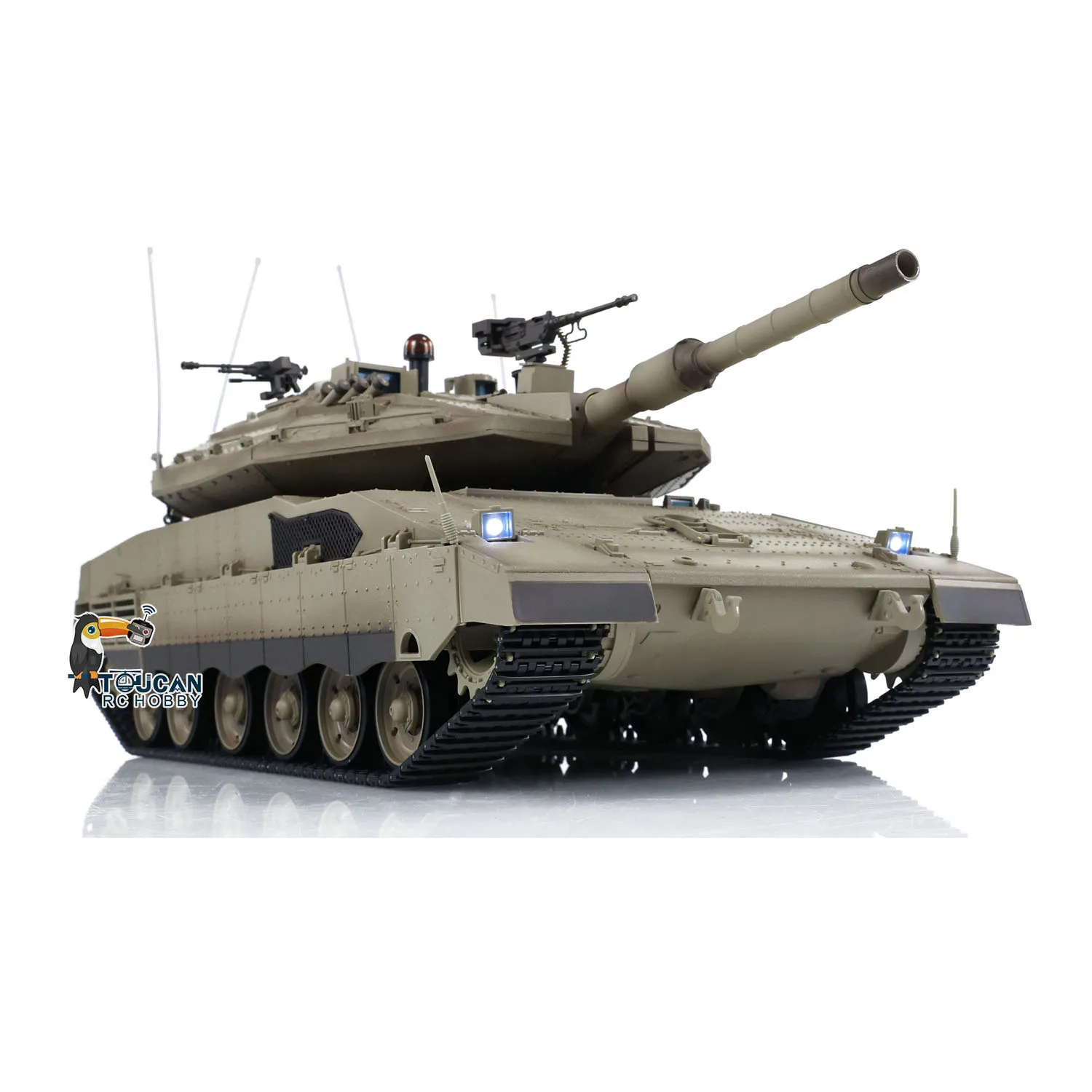 US Stock 1/16 Scale Henglong RC Tank  IDF Merkava Infrared Battle Military 3958 Remote Control Plastic Barrel Recoil Toys 4