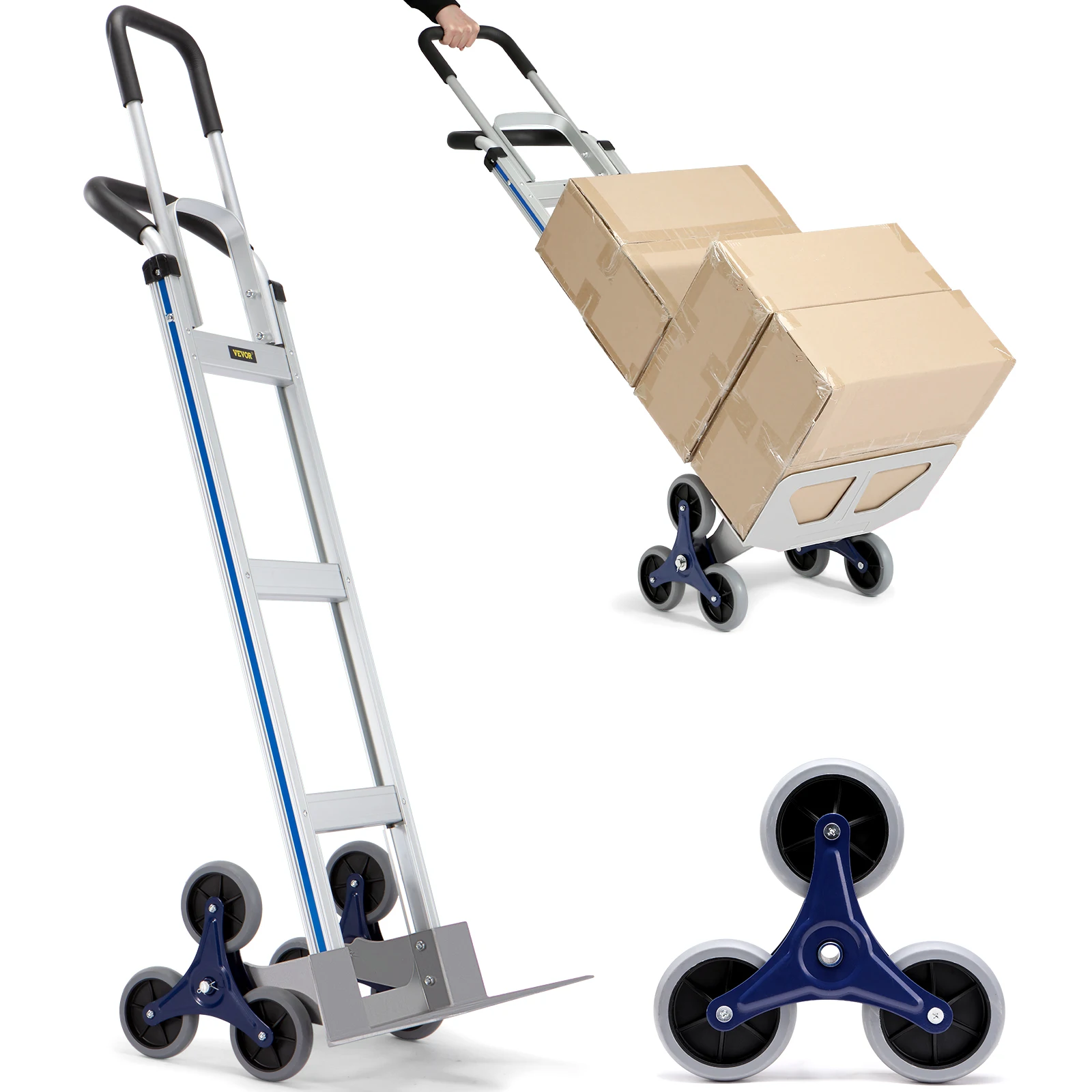 Heavy Duty Stair Climbing Cart with Dual Handles