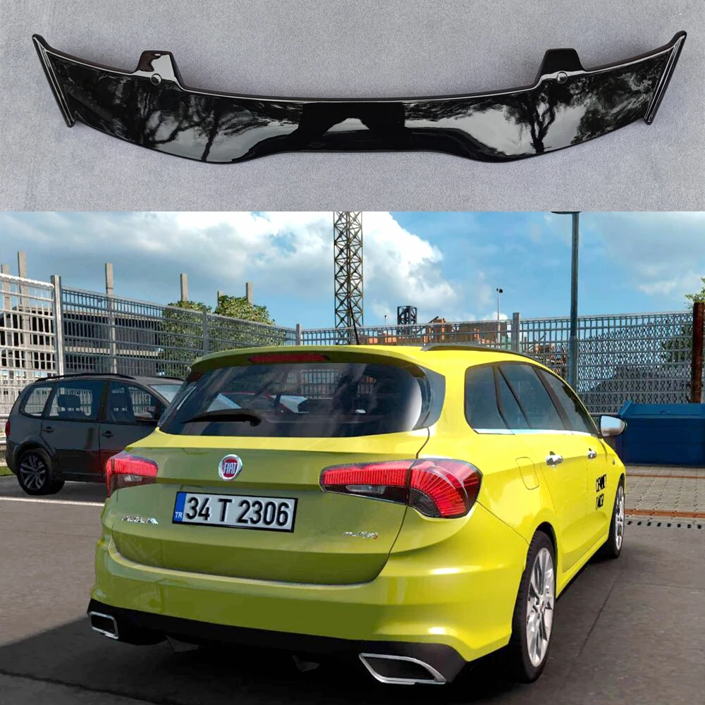 ForFiatTipoEgeaNeonTipo20152023SpoilerABSPlasticCarbonFiber
