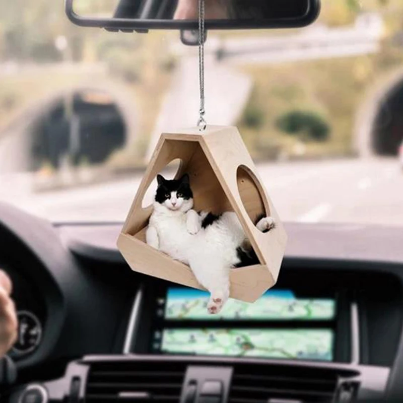 Creativity Flying Cat Pendant Car Backpack Ornaments Cute Car Hanging Ornament 