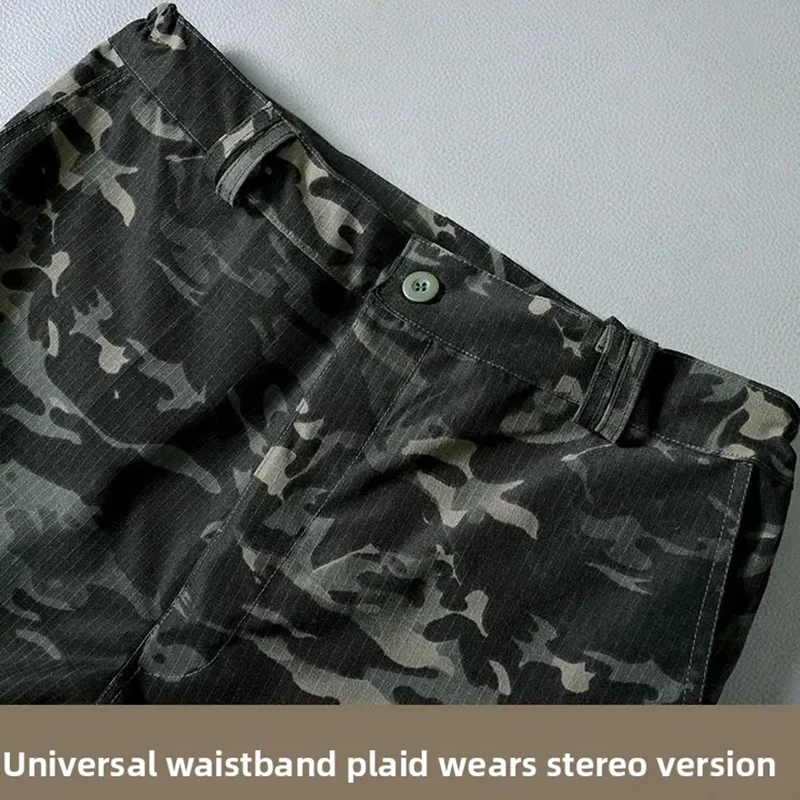 Wear-Resistant Cargo Pants Men Casual Work Stretch Trousers Breathable Multi-Pocket Outdoor Waterproof Training Hiking Pant Male