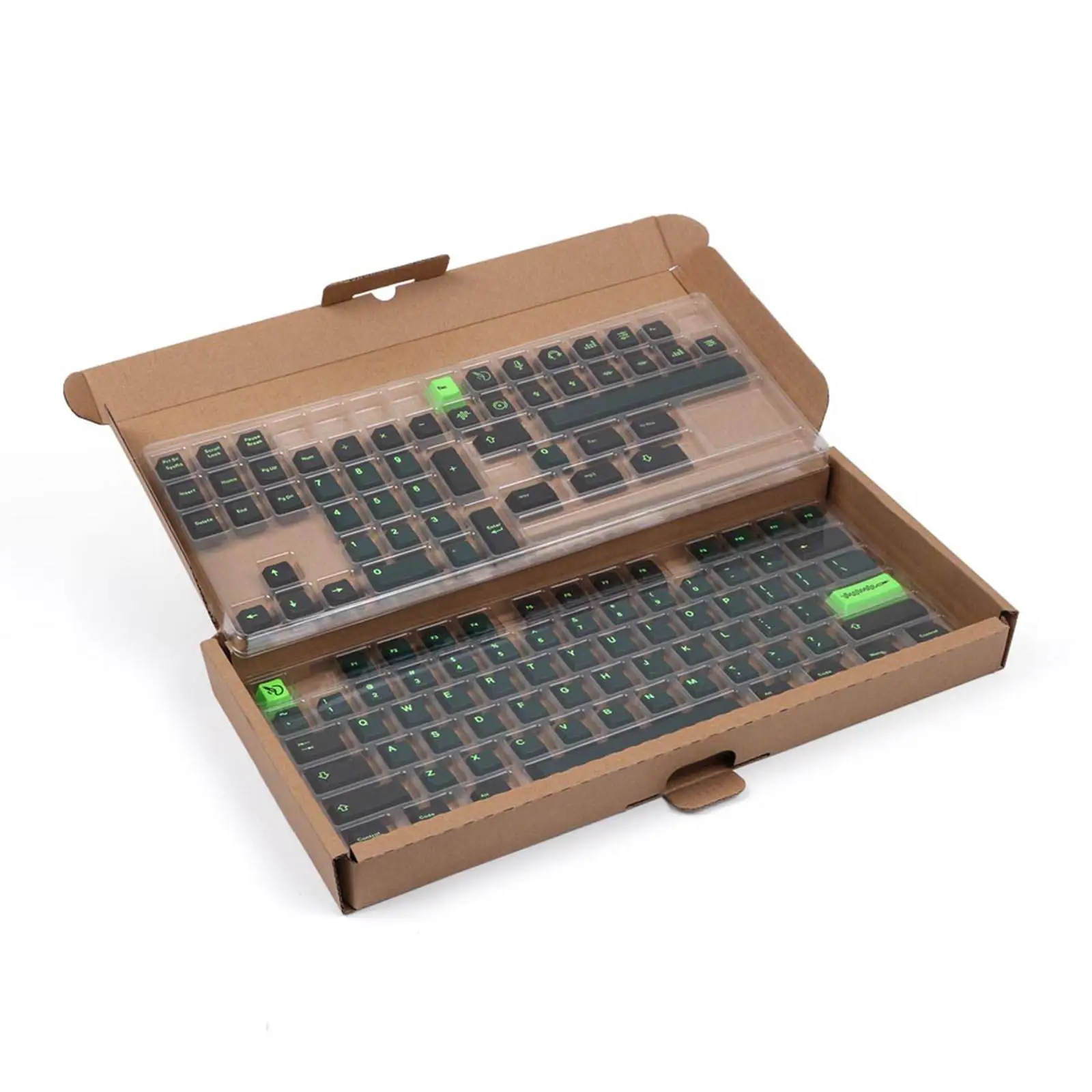 2 Layers Keycap Storage Box Washable Clear Lid for Keyboard Set Organizer Keycaps Collection Containers