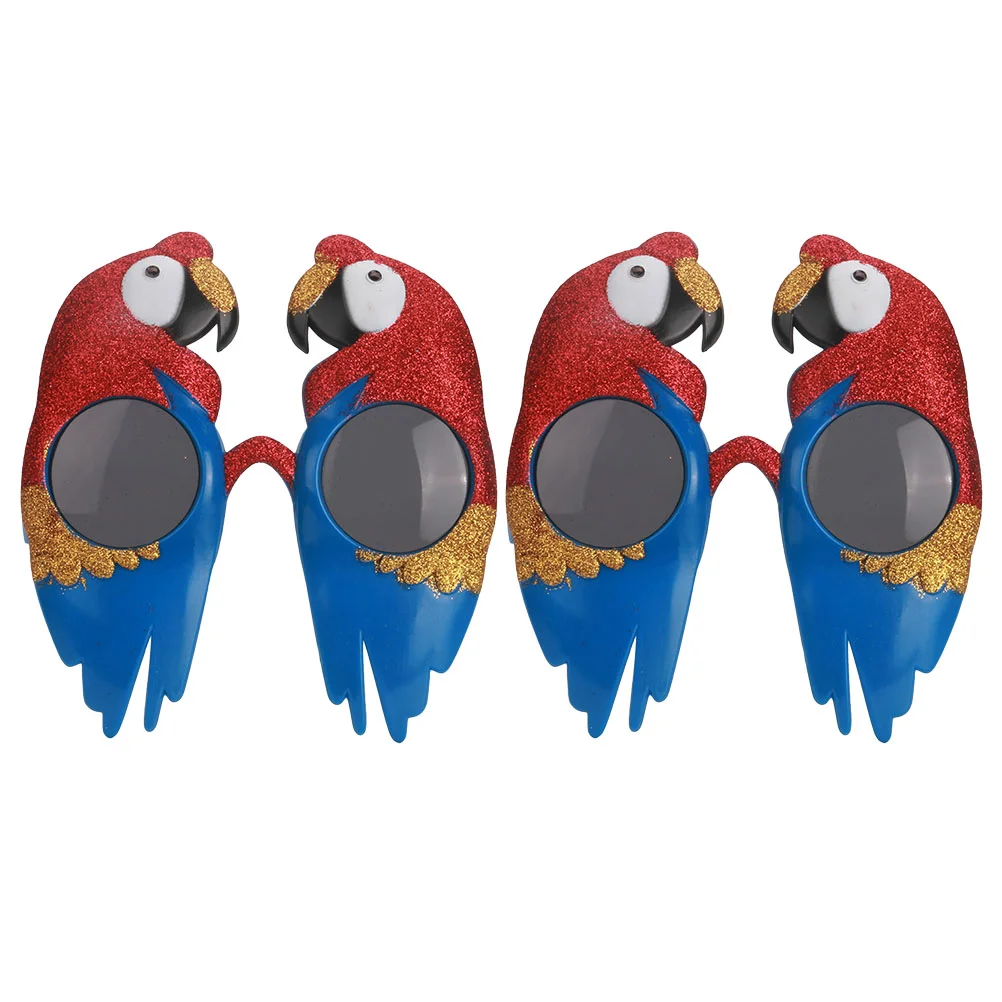 

2pcs Glitter Parrot Design Eyeglasses Cosplay Glasses Funny Party Decorative Toys Eye Glasses Photo Props Eyewear Costume